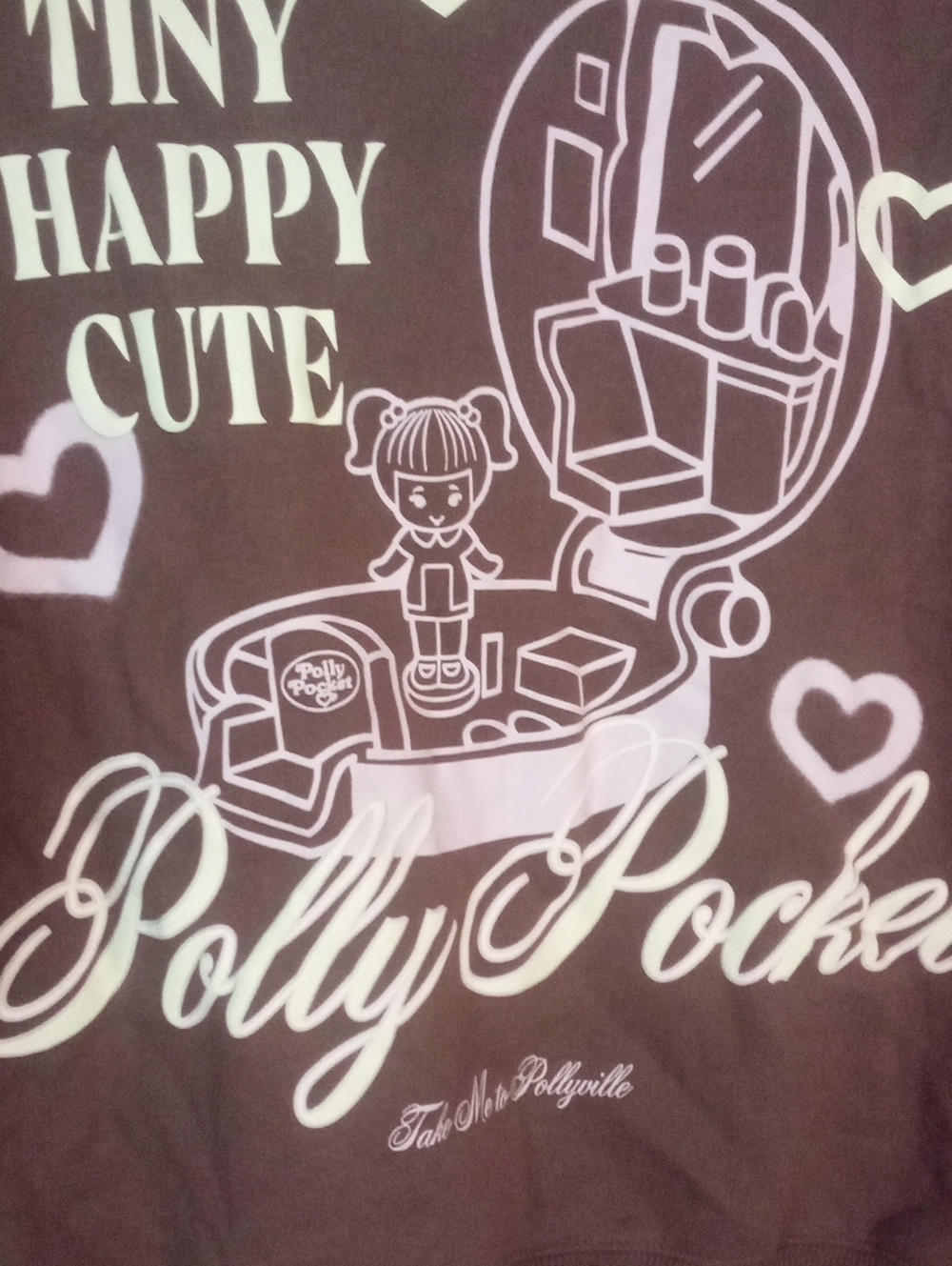 Polly Pocket Brown Graphic Crewneck Sweatshirt NWT $25 Grayson Threads - Picture 5 of 5